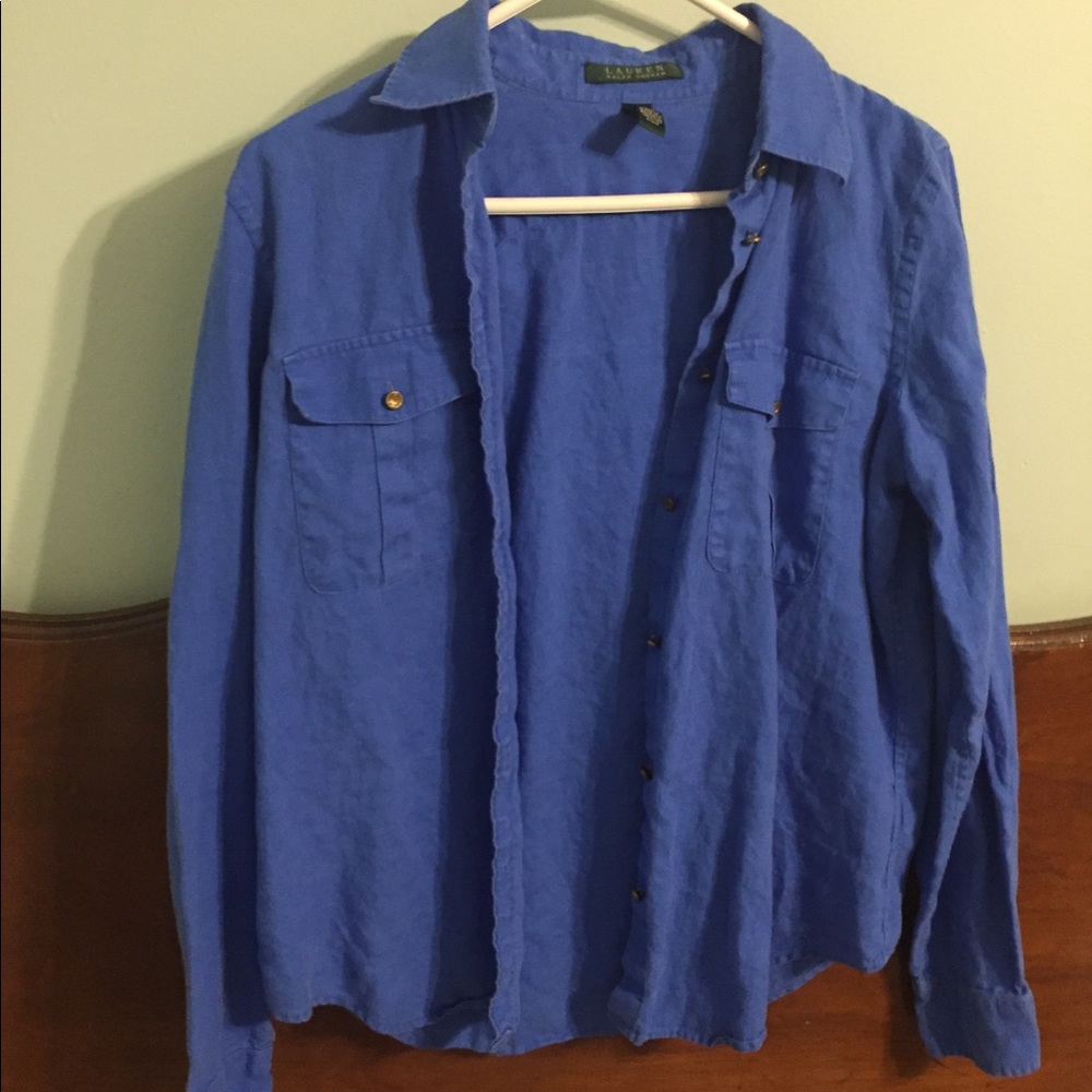 Button up blue shirt